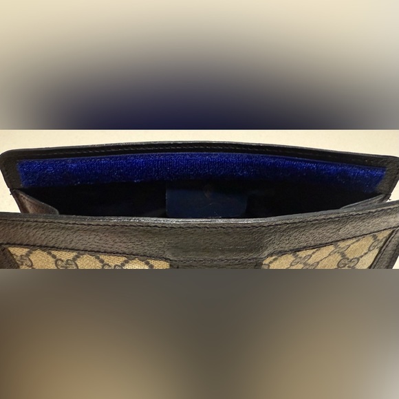 GUCCI Vintage Sherry Line Monogram Canvas Leather Toiletry Bag - Picture 10 of 14